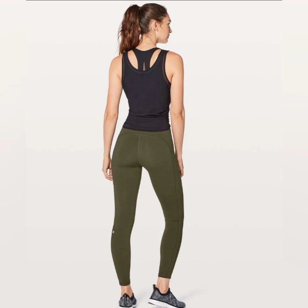 Lululemon Speed Up Tight DWR 28"Dark Olive size 6 - Picture 2 of 11
